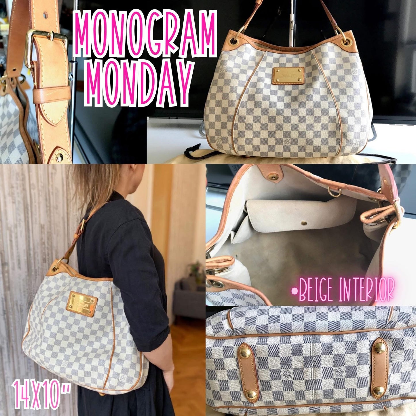 Mono monday white check