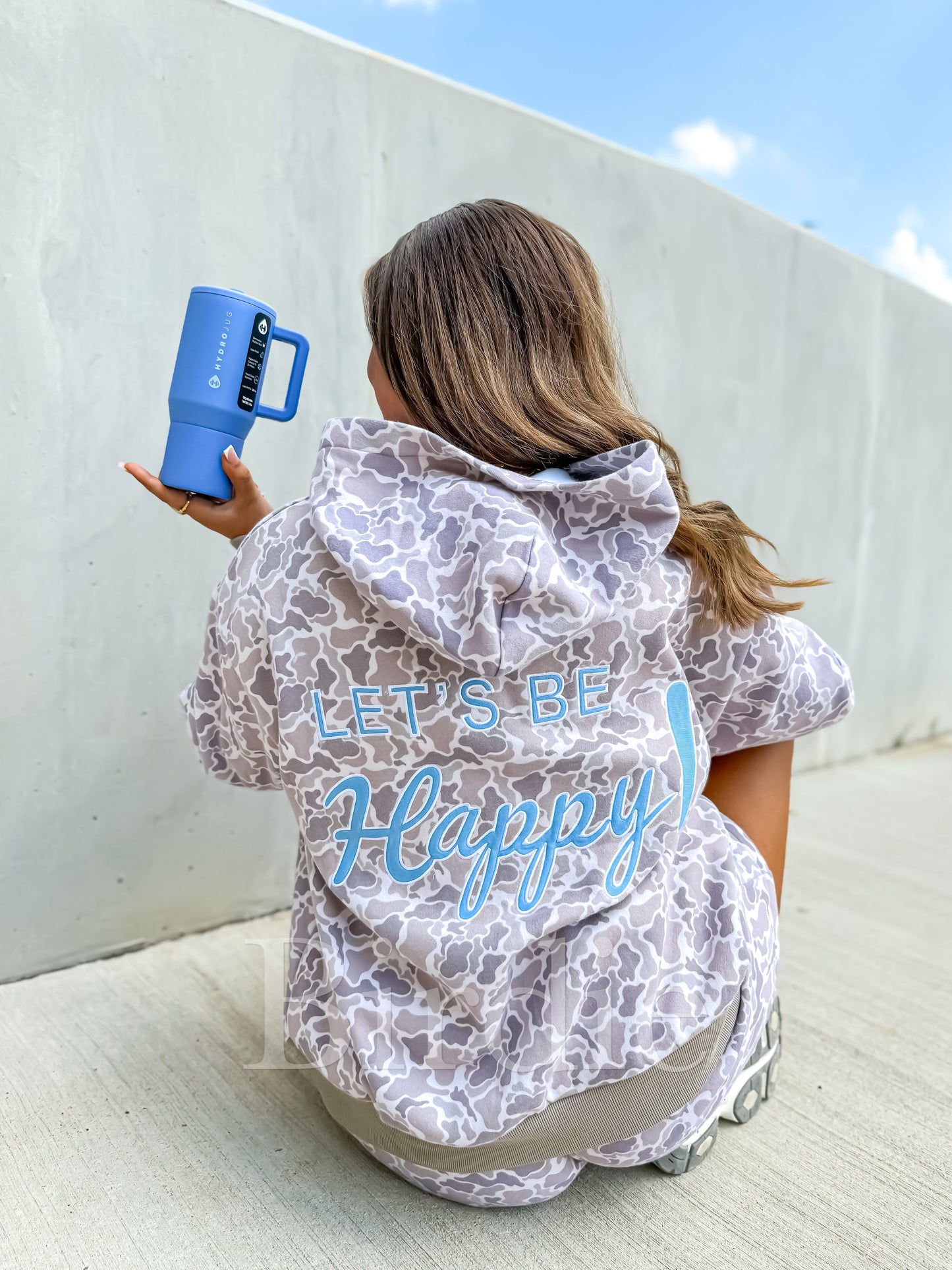 Let's Be Happy Duck Camo Hoodie
