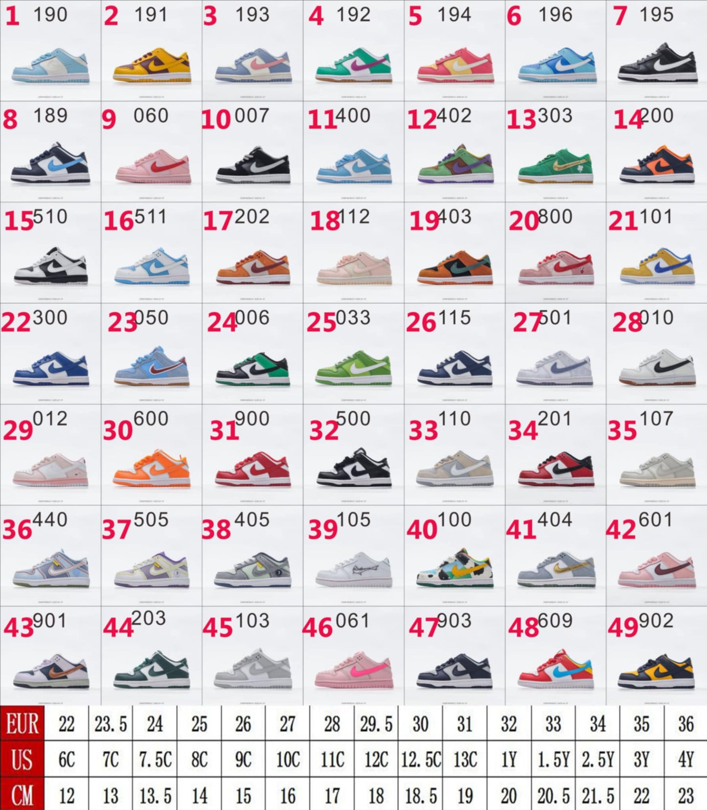 NKE Kids Shoes (STYLE 19-24)