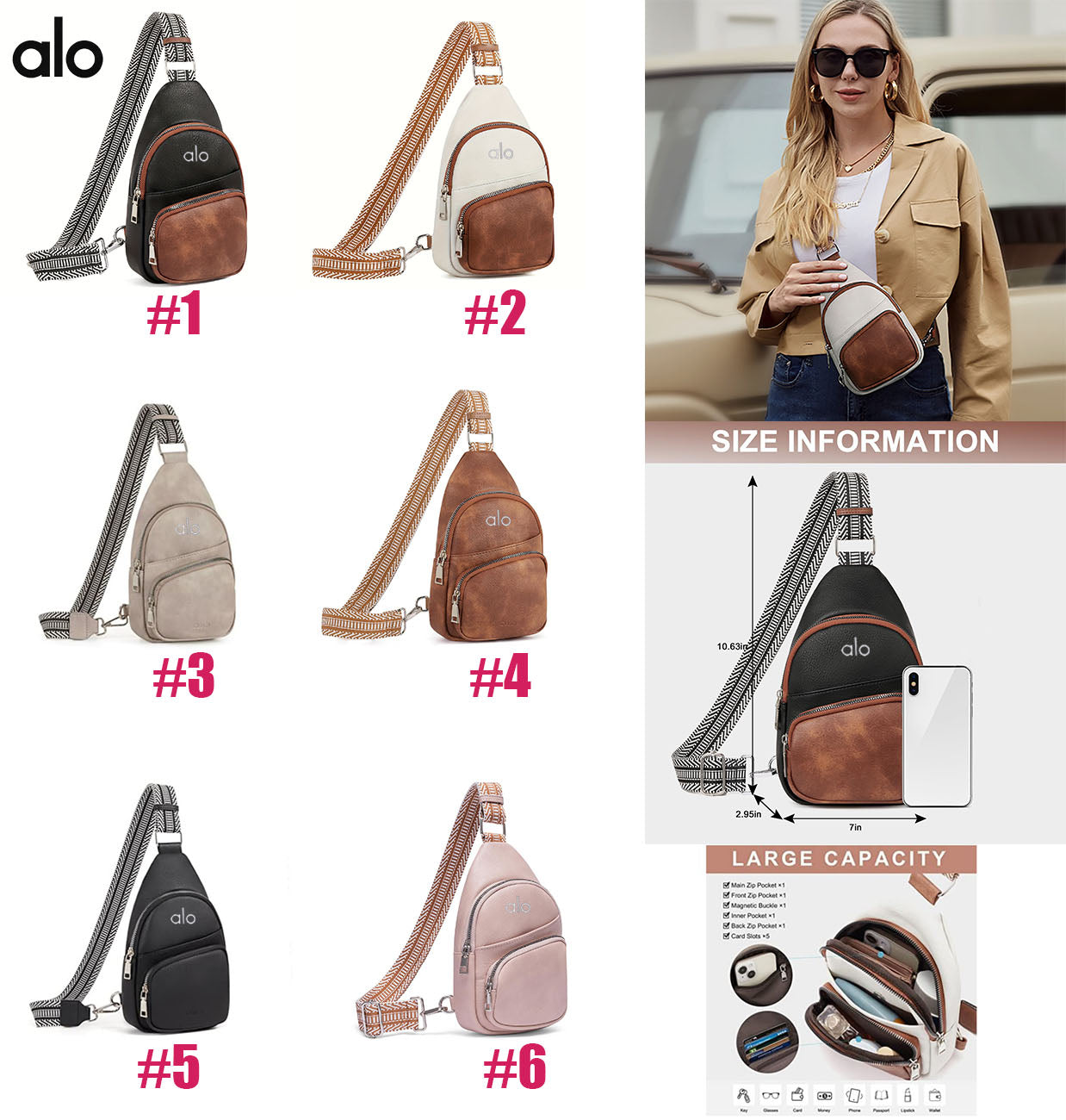 A L O sling bag