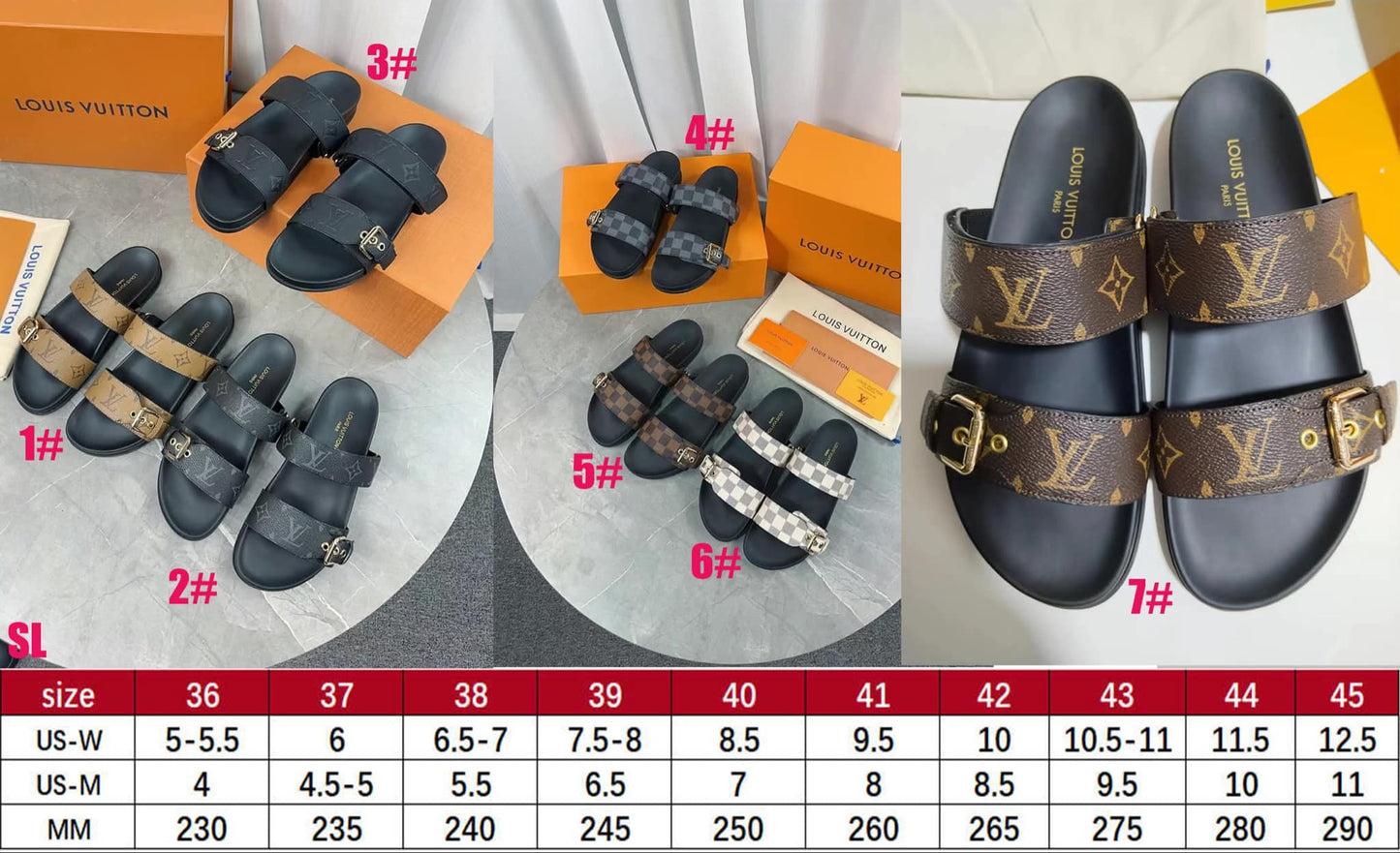 L 2 Strap Slip on Sandal 1-7