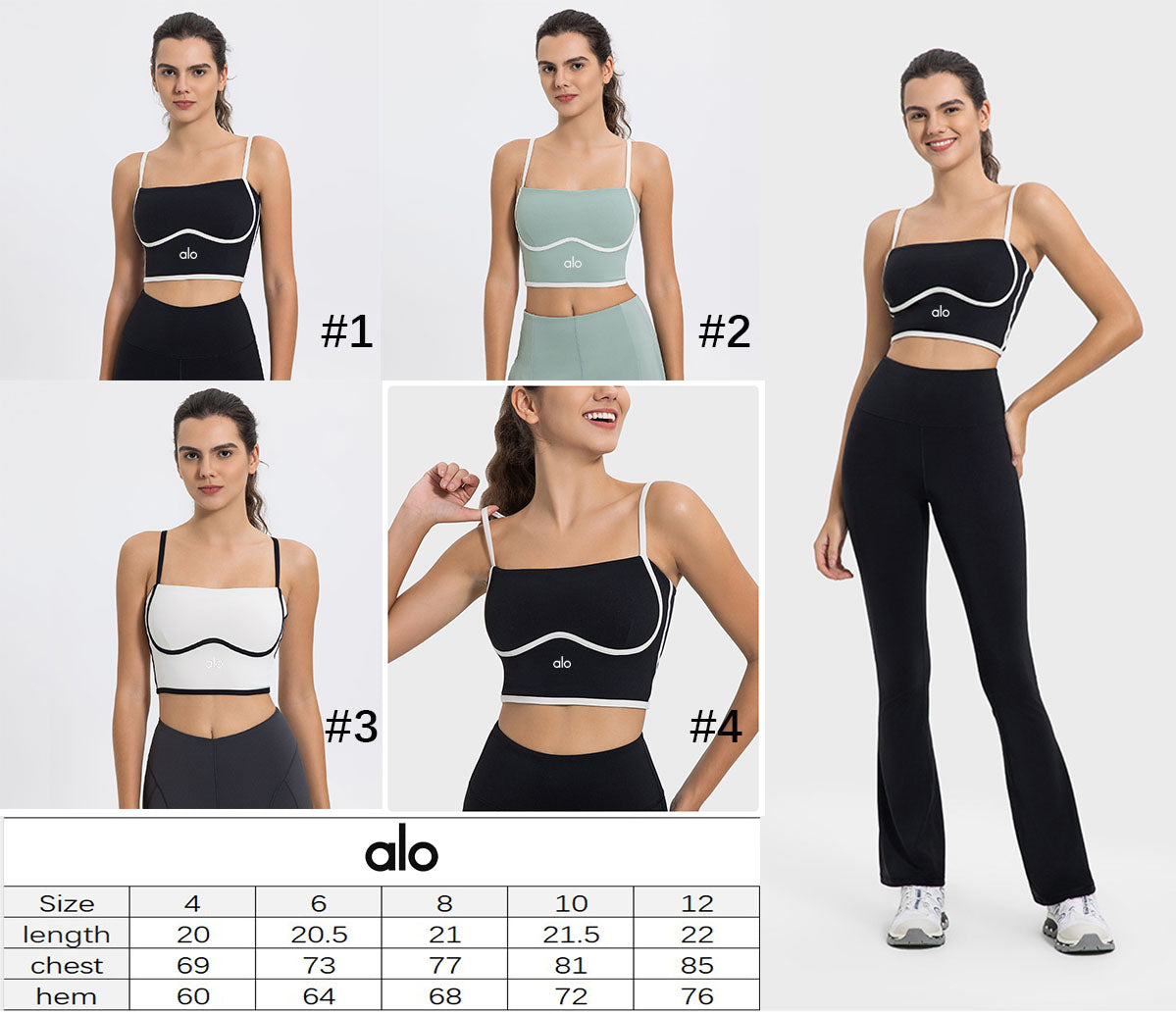 A L O Cropped Tank Tops
