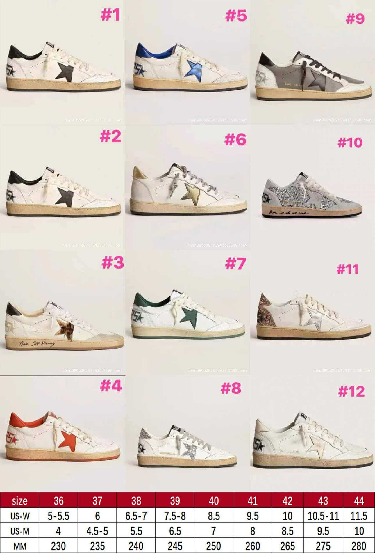 GOLDEN G Shoes 7-12