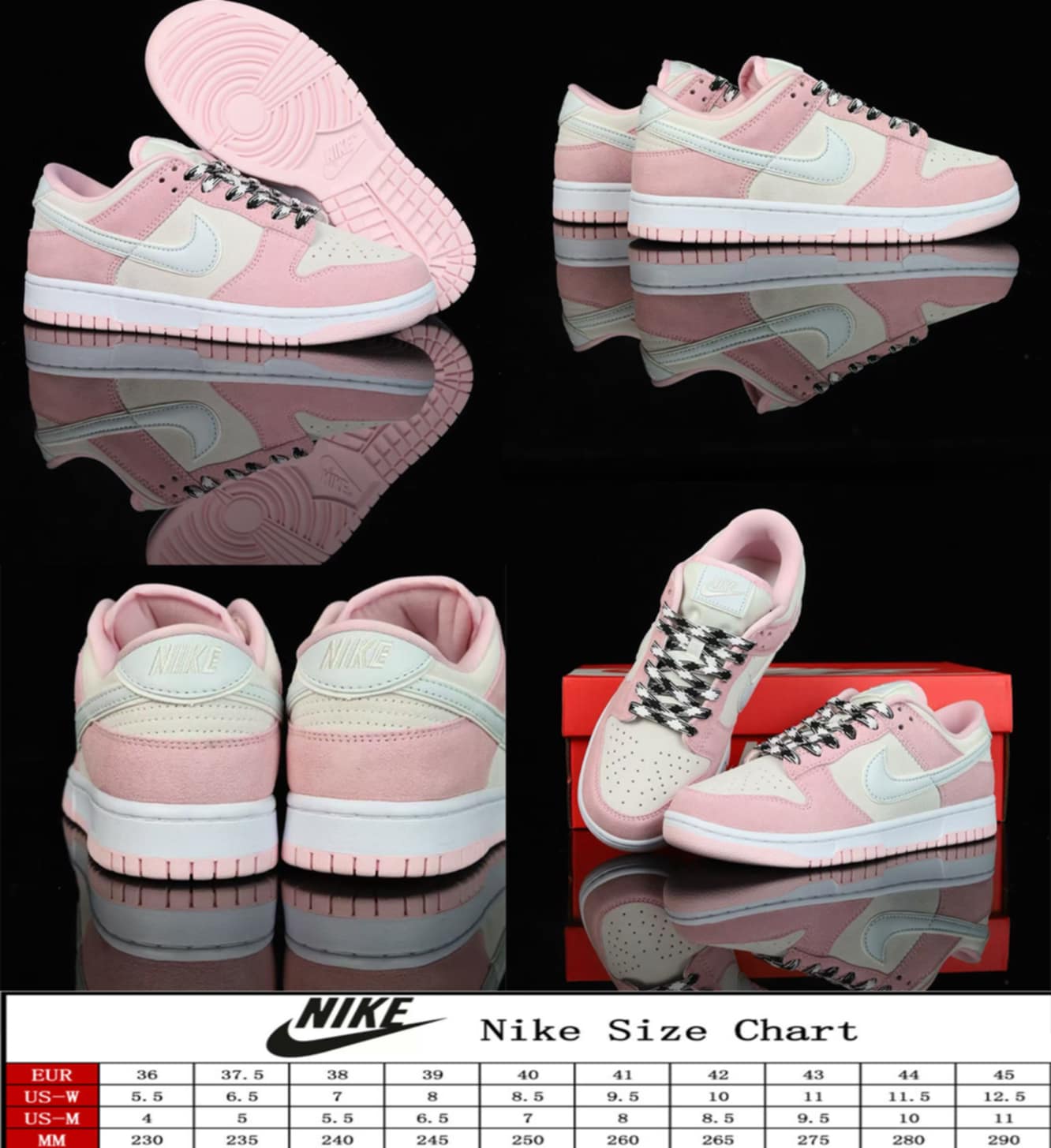 N Sneakers Pink/White/Cream