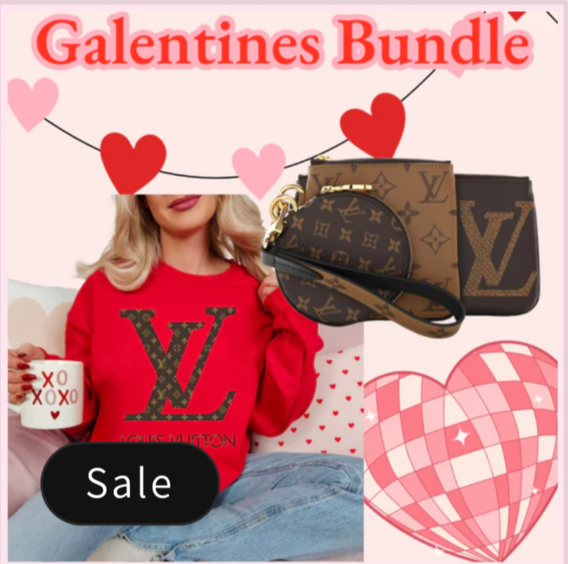 Galentine Pullover & 3pc Wristlet Bundle