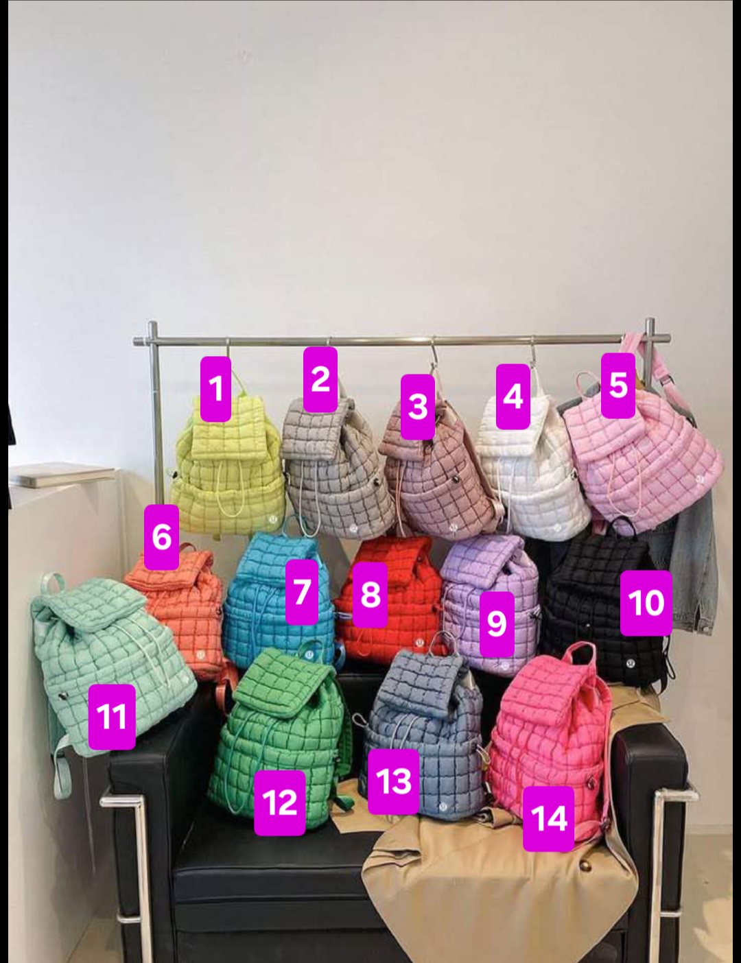 π Lu Quilted Backpack