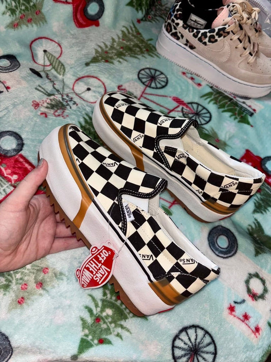 V Check Platform Slip ons