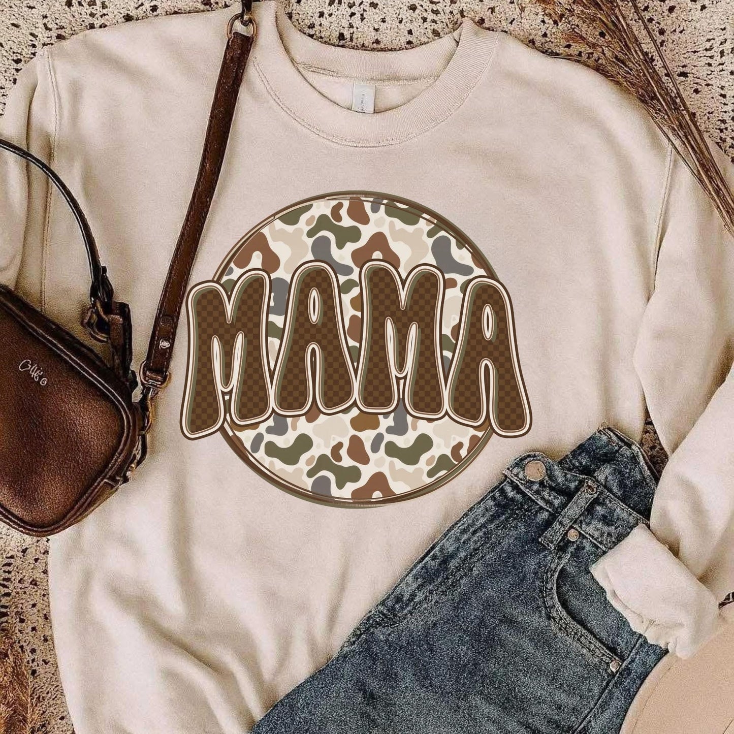 Mama Boujee Camo Comfort Color Tee
