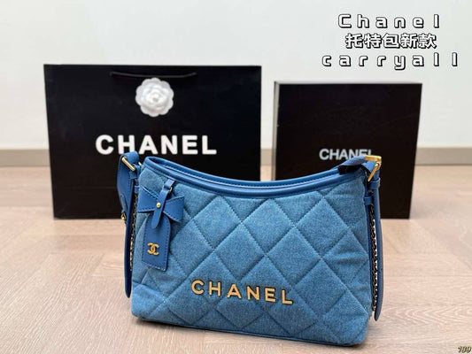 CC Blue Quilt Denim Bag