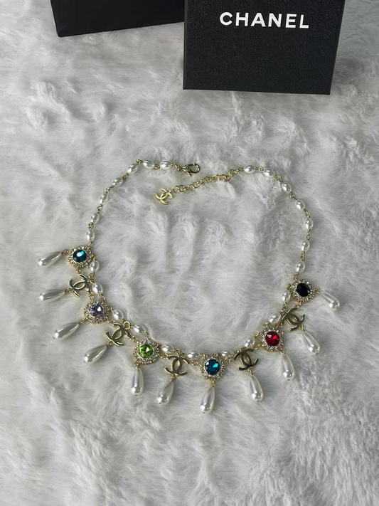 CC Charm/ Pearl Necklace