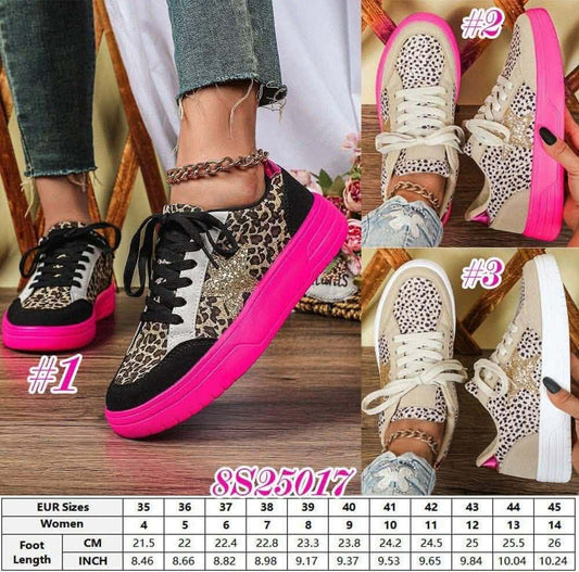 Cheetah/ Star Sneakers