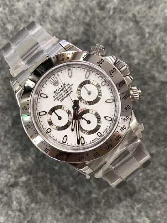 R Silver/White Watch