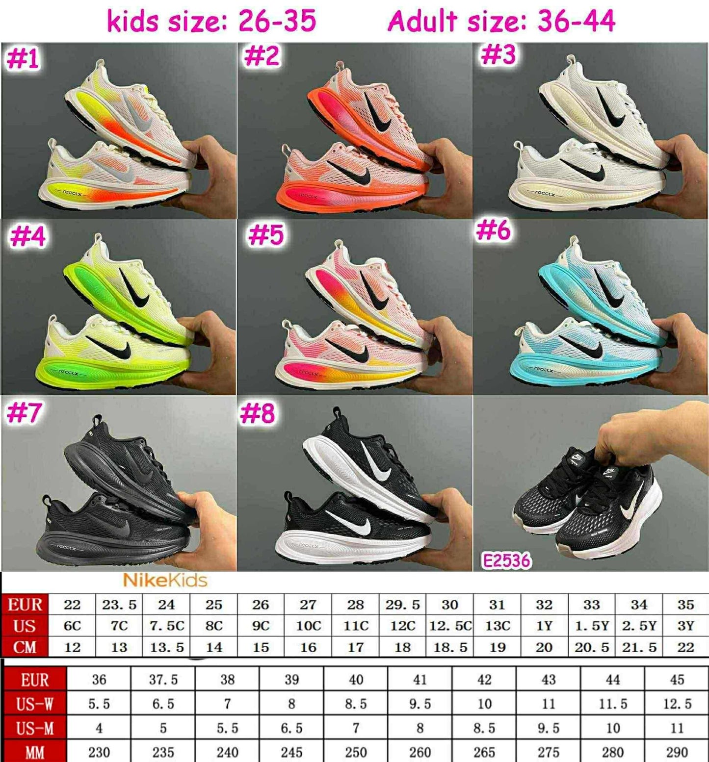 NKE Kids Running Sneakers