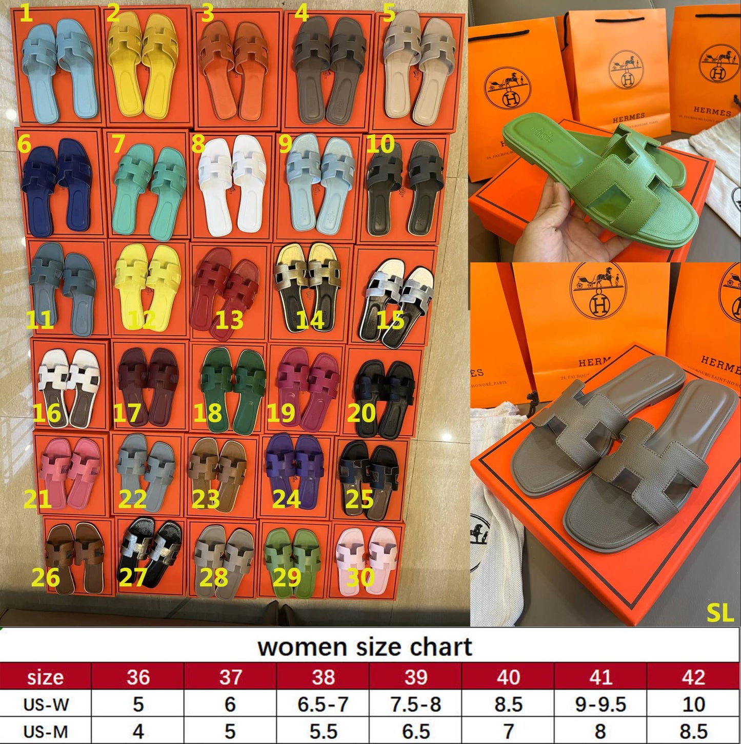 H Sandals New (1-10)