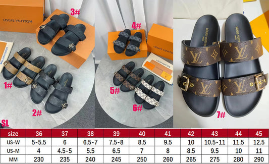 L 2 Strap Slip on Sandal 1-7