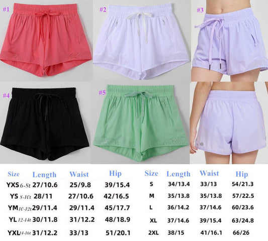 🍋 Lu Athletic Shorts Adult&Kid