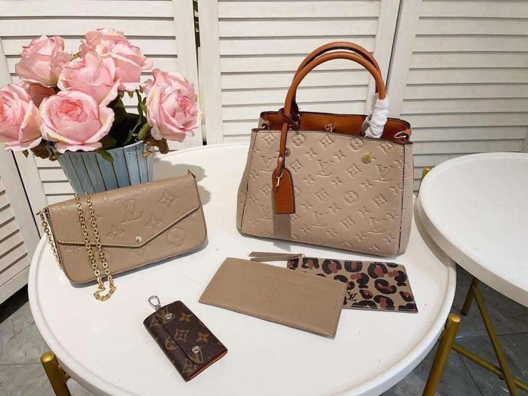 L Taupe Bag Set