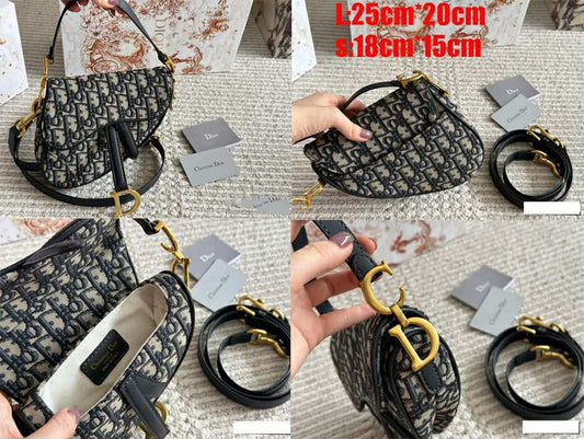 D Black Mono Saddle Bag