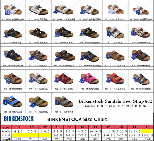 B-irk 2 Strap Sandal 802 (Style 18-27)