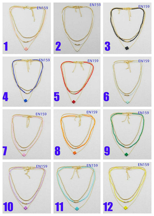 E Layered Necklaces