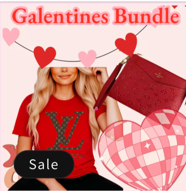 Galentine Boujee Tee & Red Wristlet Bundle