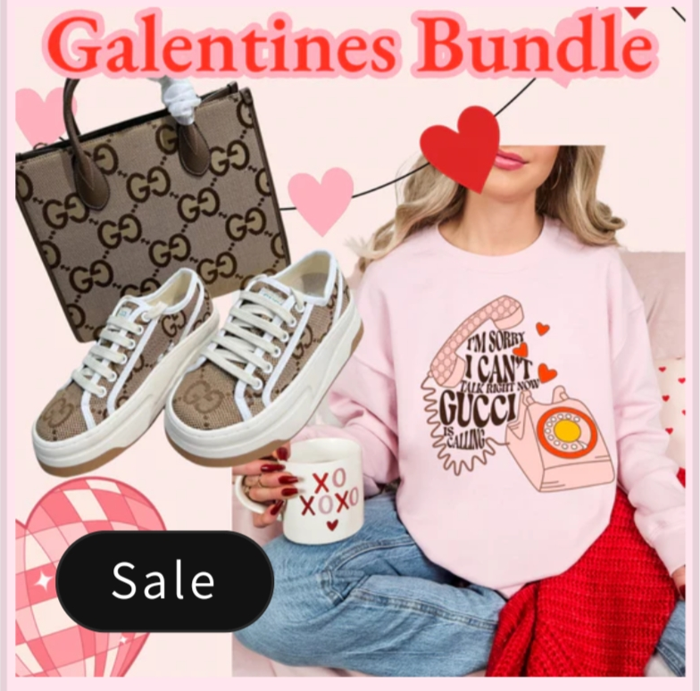 Galentine Boujee Shoes, Bag & Pullover Bundle